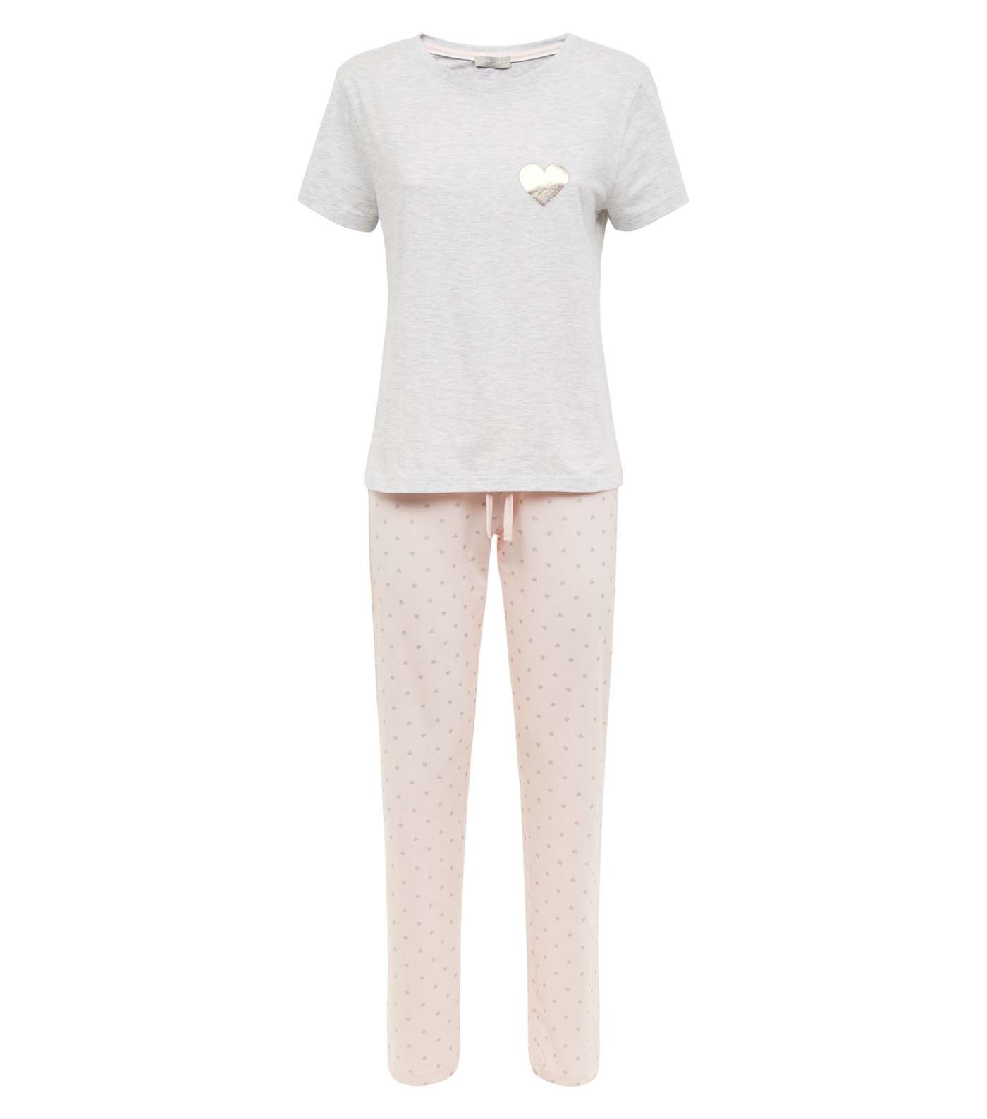 Mid Pink Heart Joggers Jersey Pyjama Set  Image 3