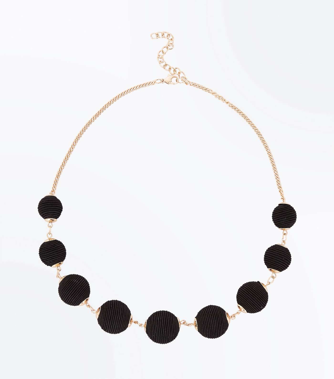 Black Textured Orb Necklace