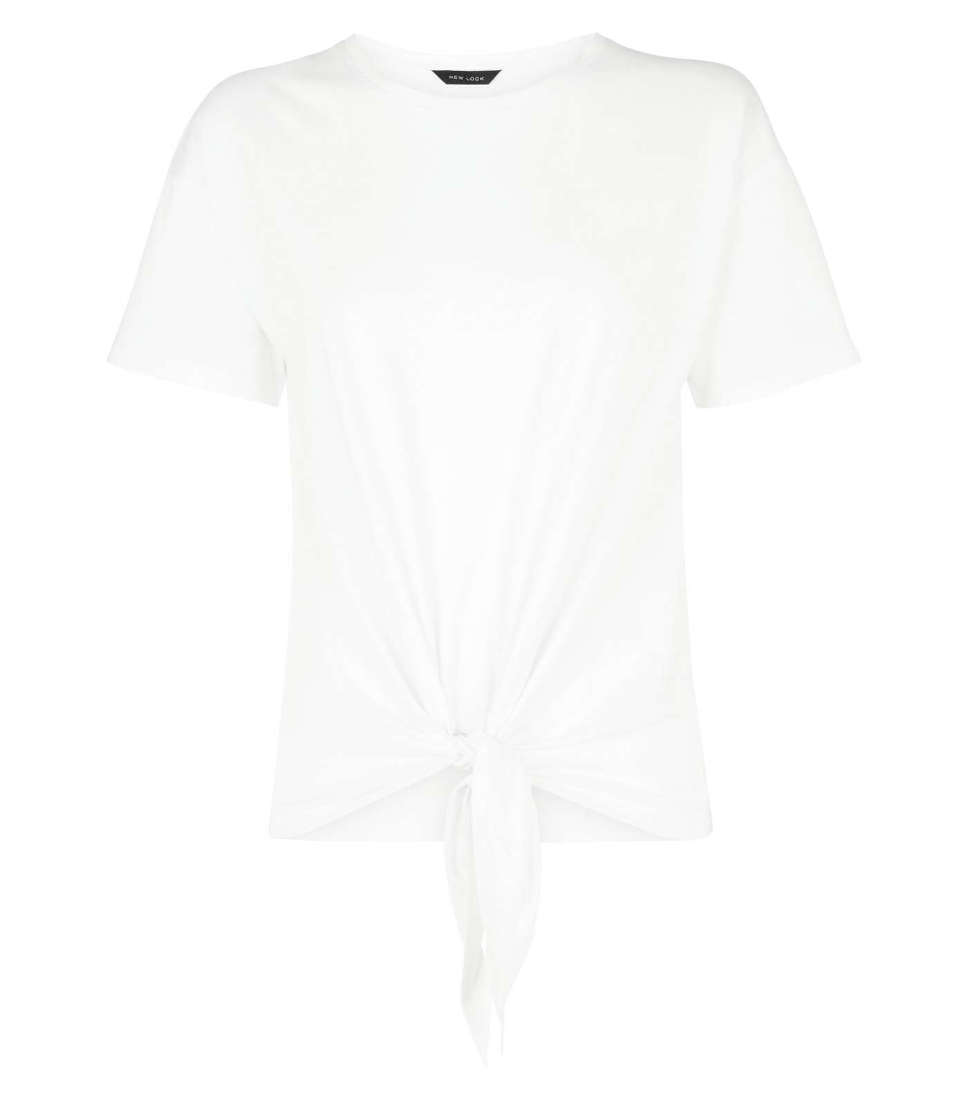 White Tie Front T-Shirt Image 4