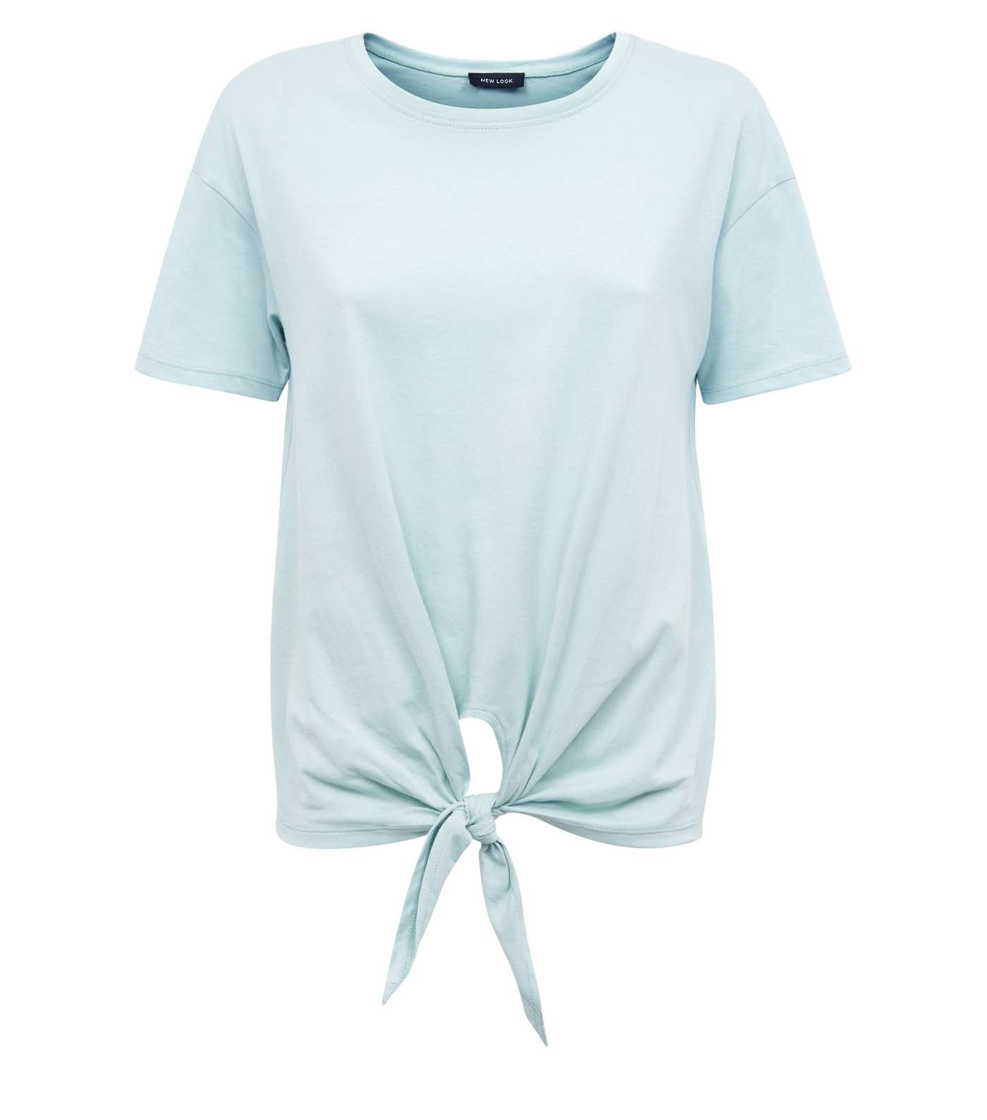 Mint Green Tie Front T-Shirt Image 4