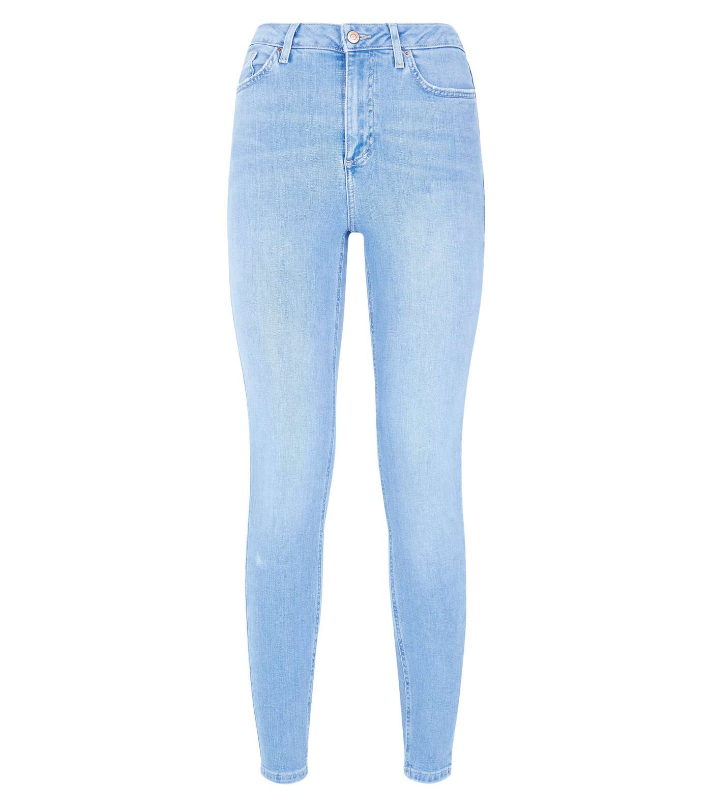 Pale Blue High Rise Super Skinny Dahlia Jeans Image 4