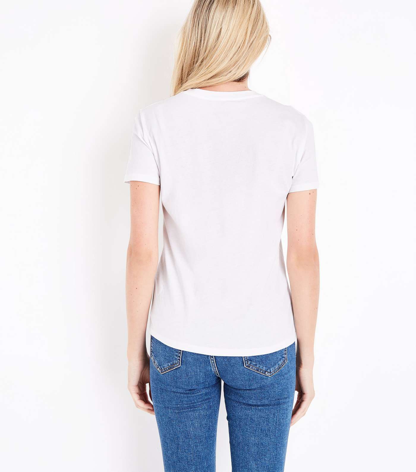 White Ciao Sequin T-Shirt Image 3