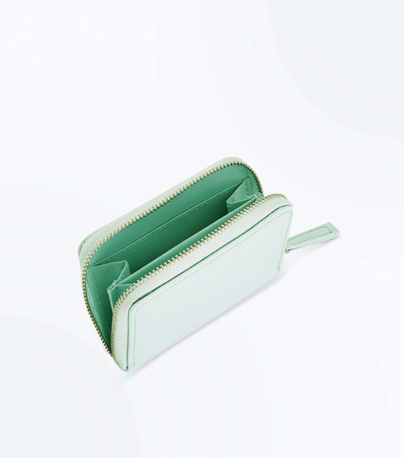 Mint Green Patent Card Holder Image 2