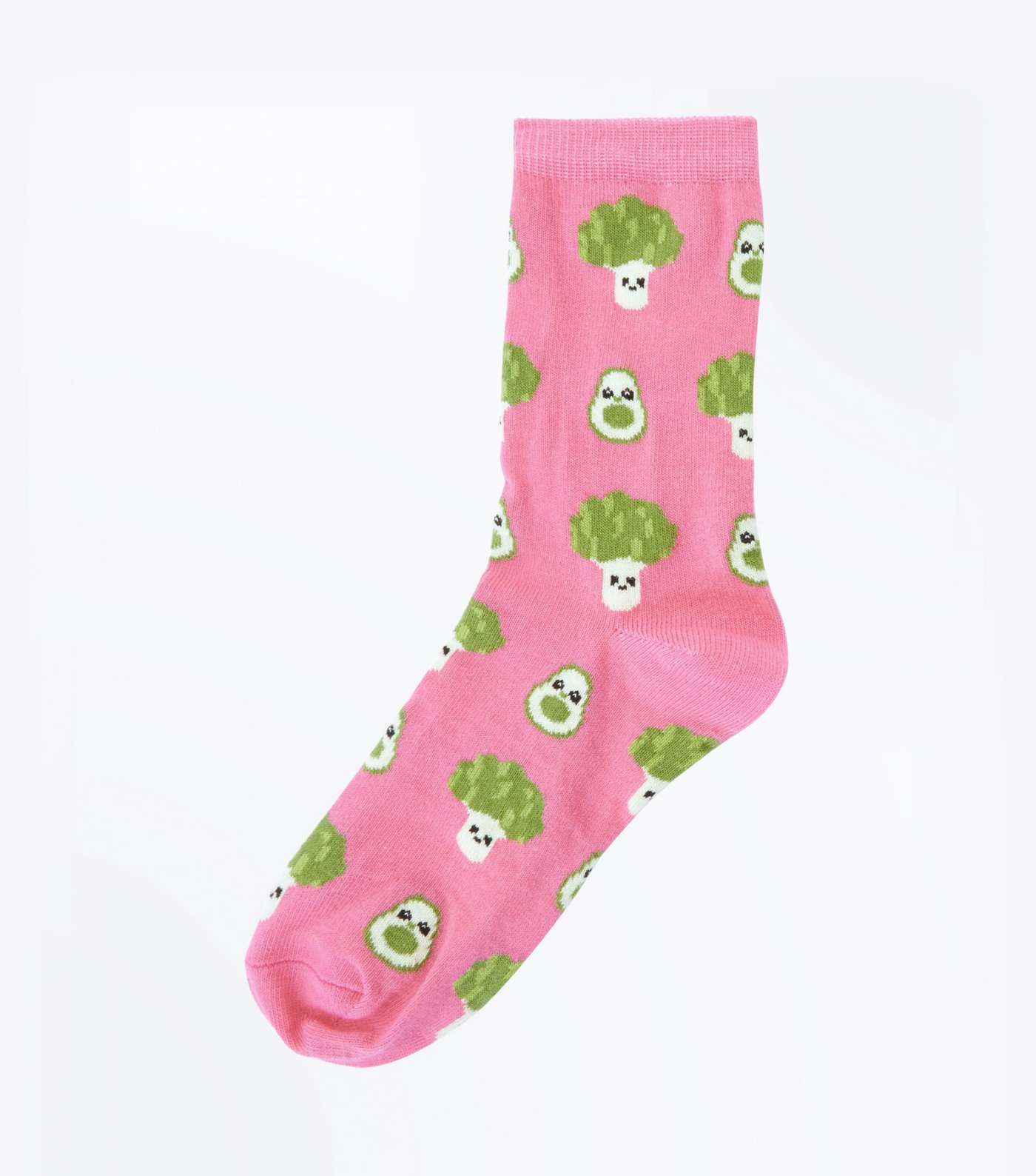 Pink Broccoli and Avocado Socks