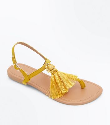 sandale femme moutarde