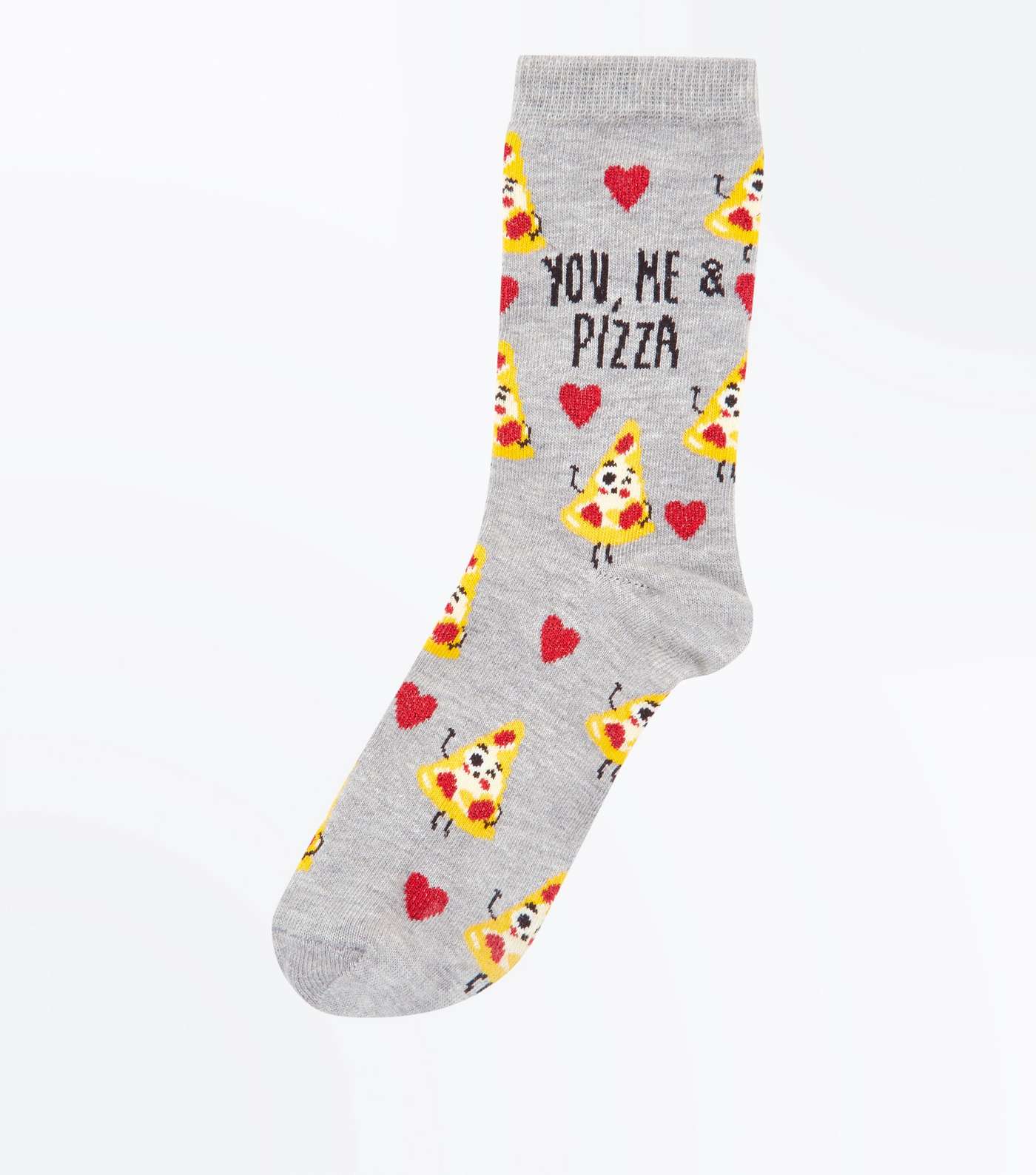 Pale Grey Pizza Socks
