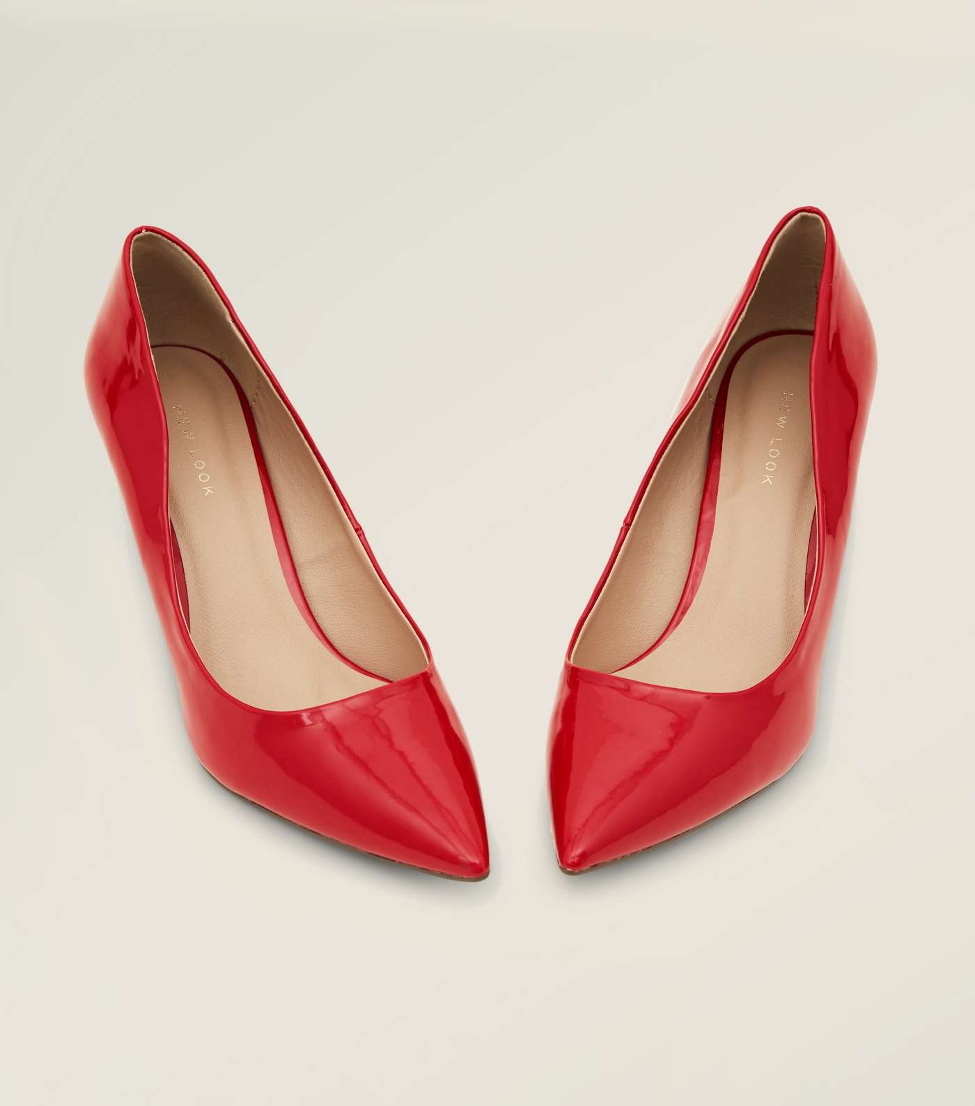 Red Patent Pointed Courts Image 3