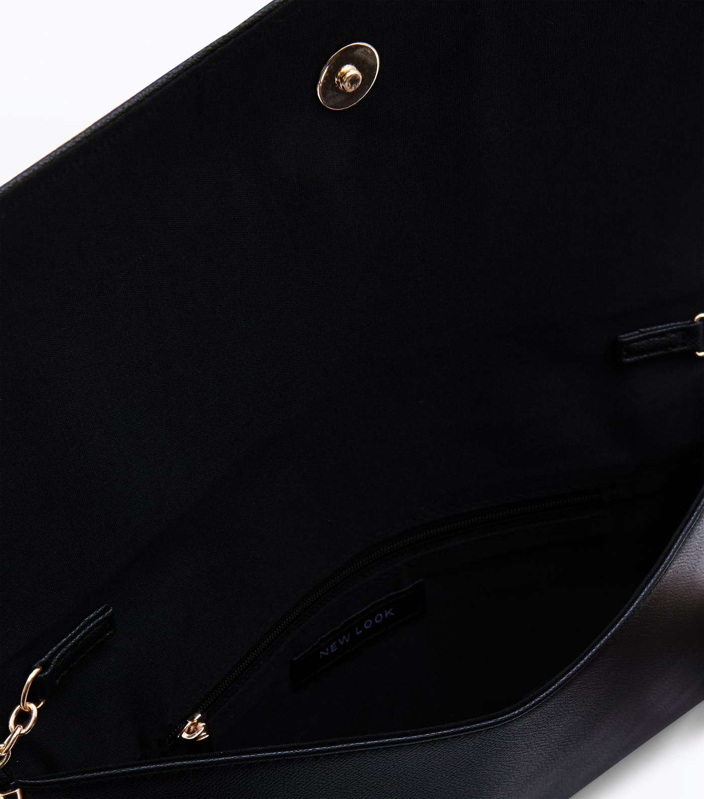 Black Flat Clutch Bag Image 5
