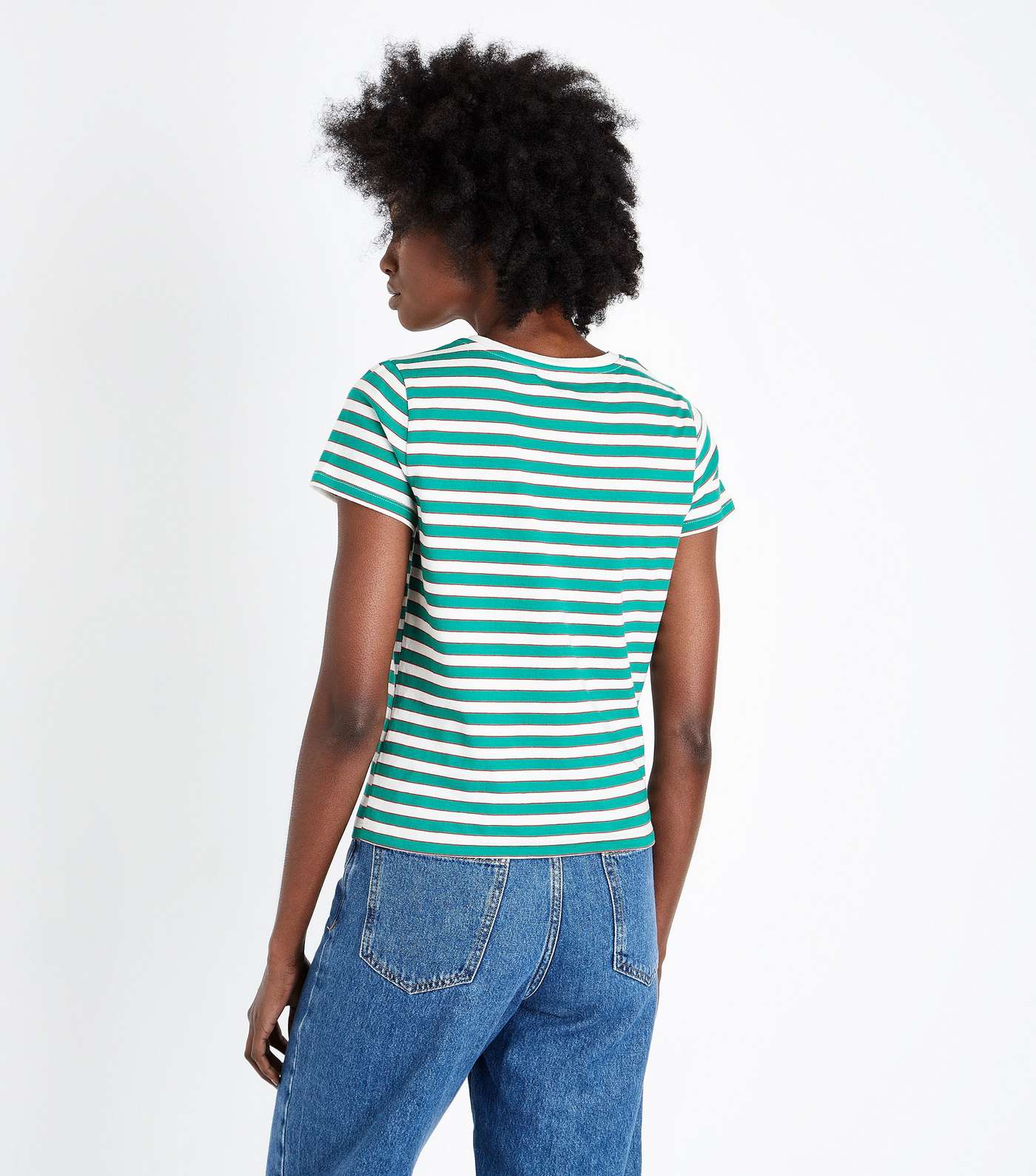 Green Multi Stripe T-Shirt Image 3
