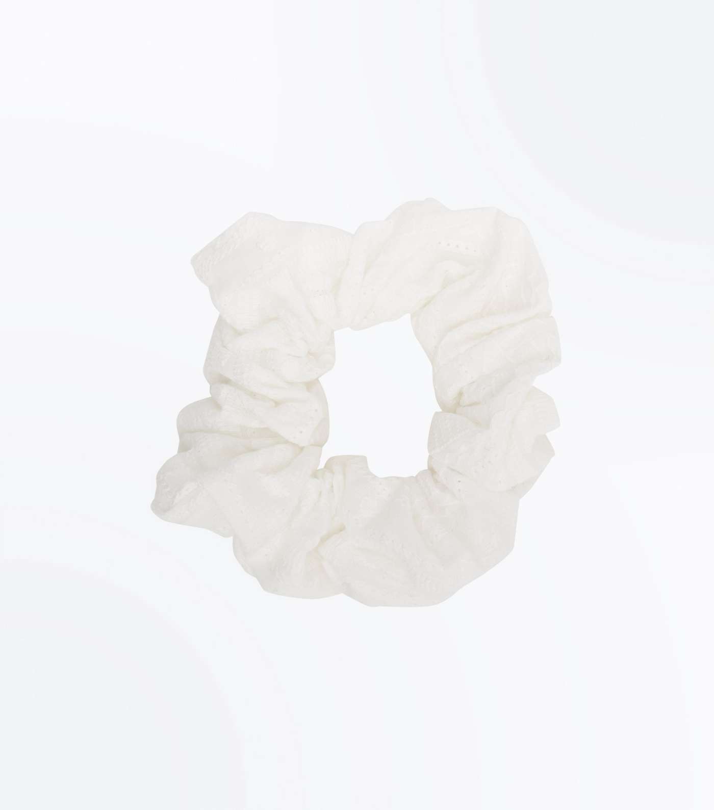 White Jacquard Scrunchie