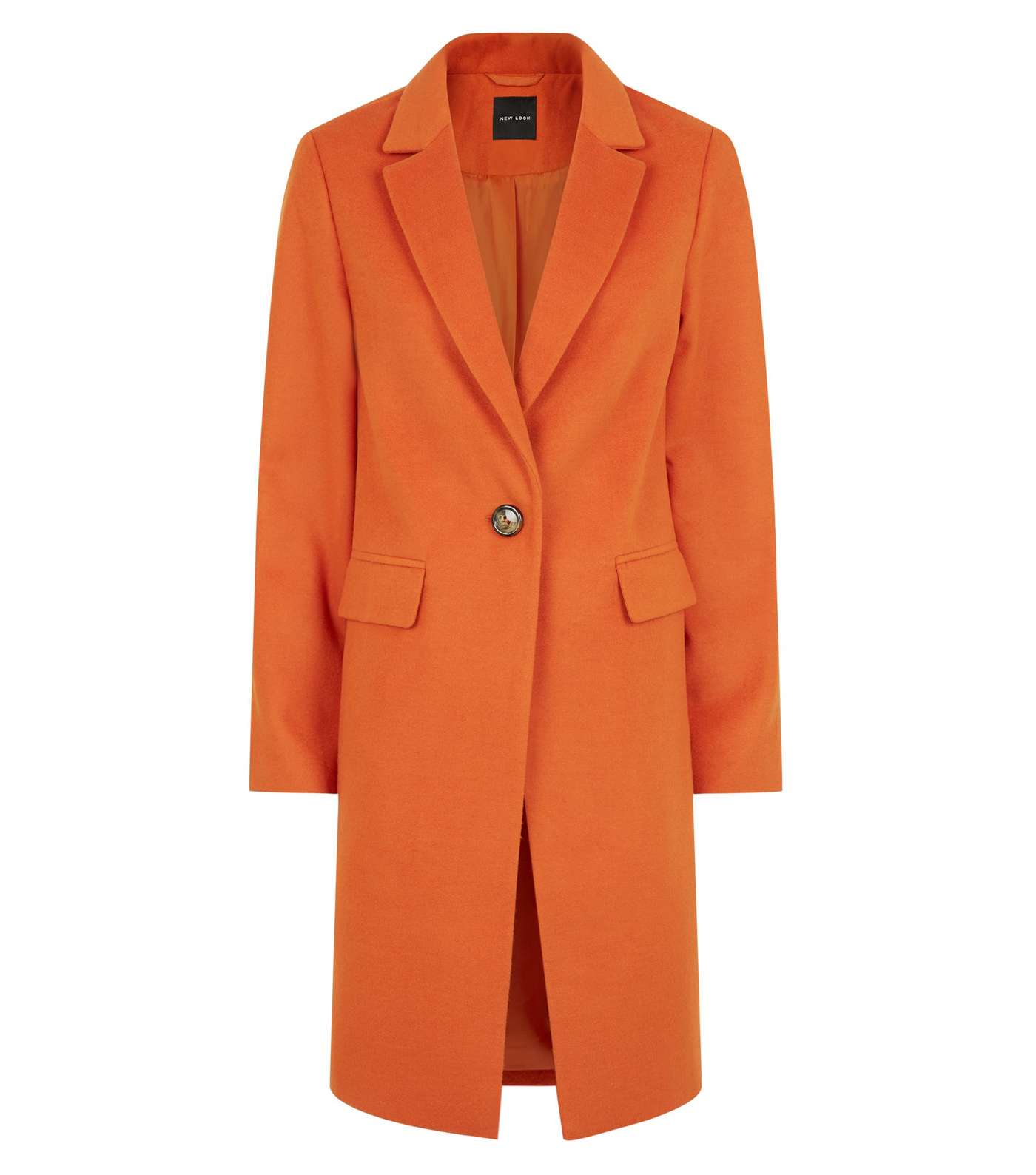 Bright Orange Single Breasted Formal Coat  Image 4