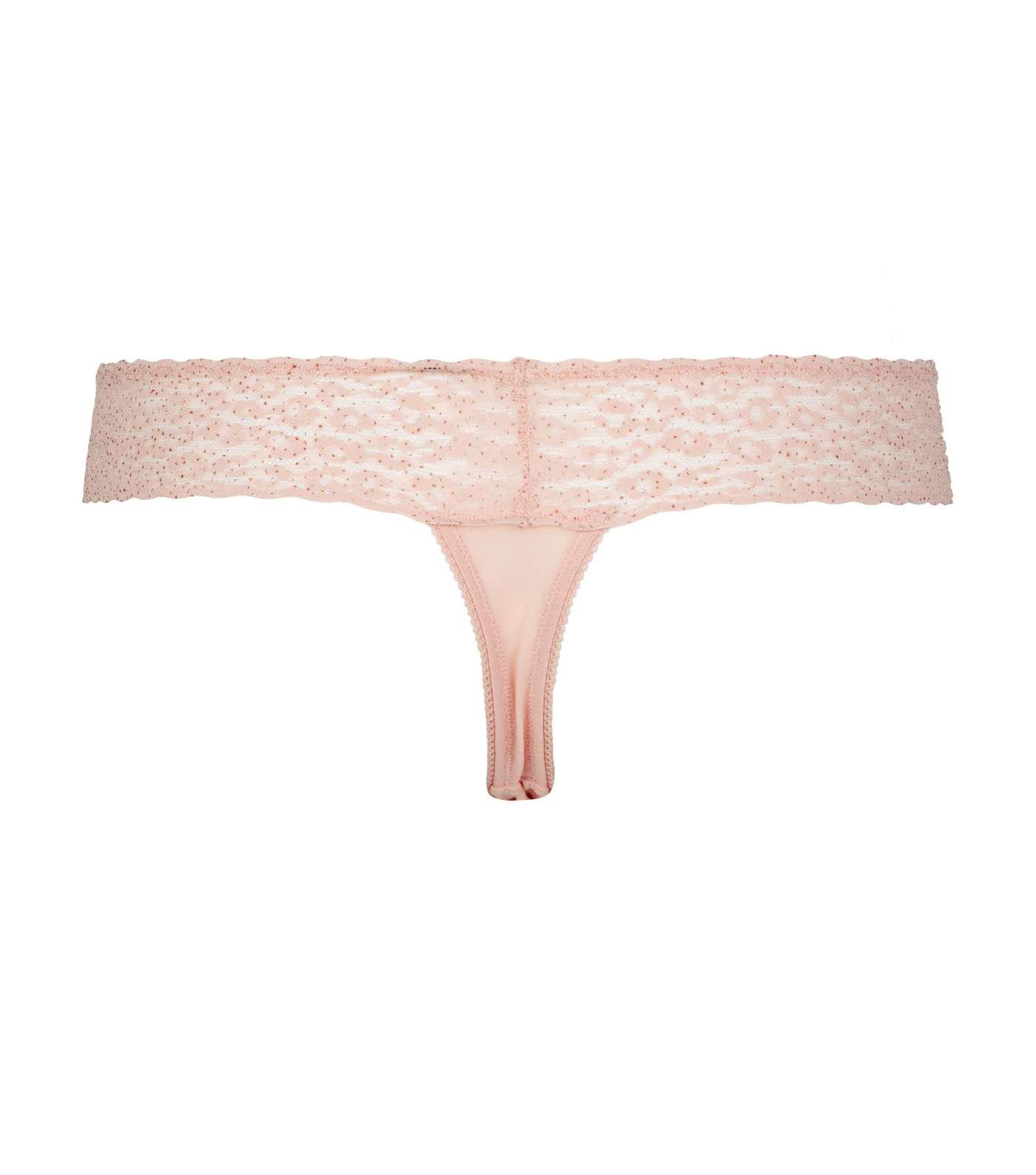 Pink Lace Animal Print Metallic Waist Thong  Image 5