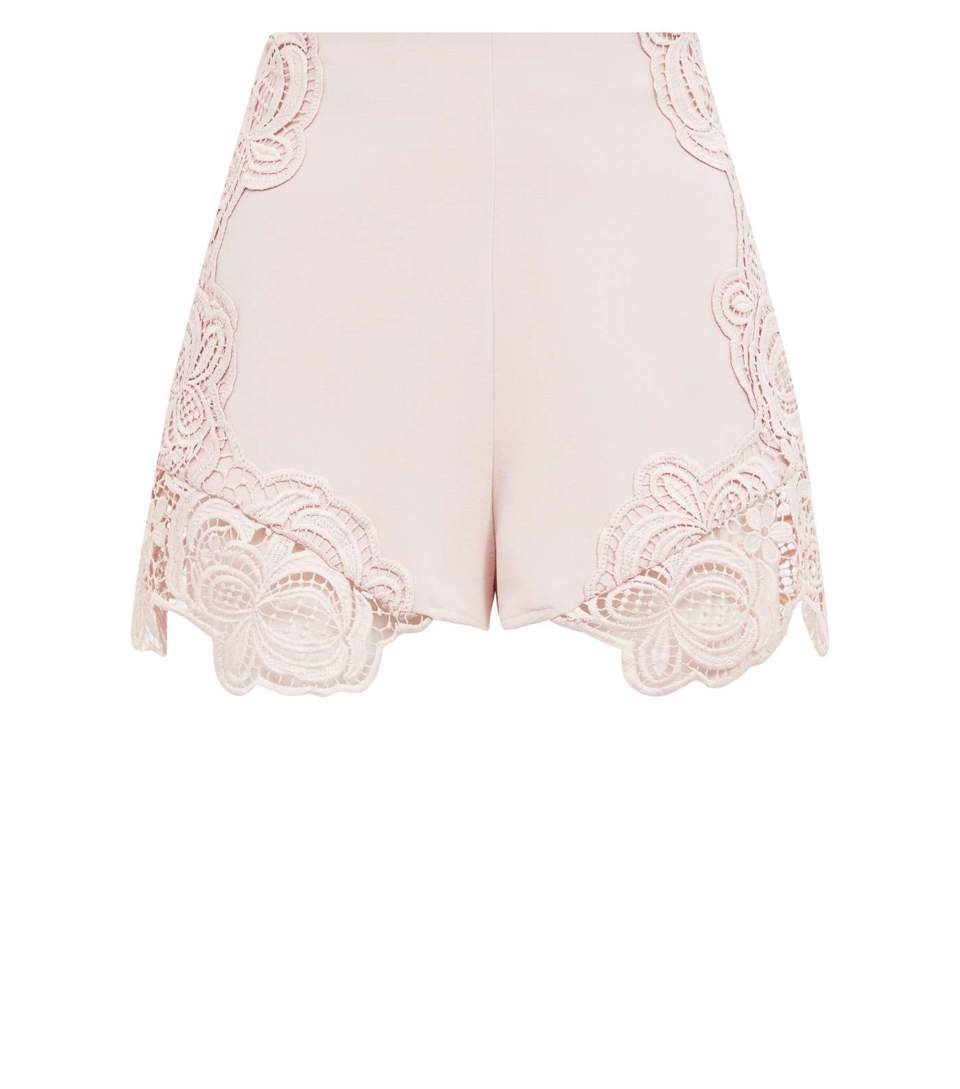 Pale Pink Crochet Side Shorts  Image 4