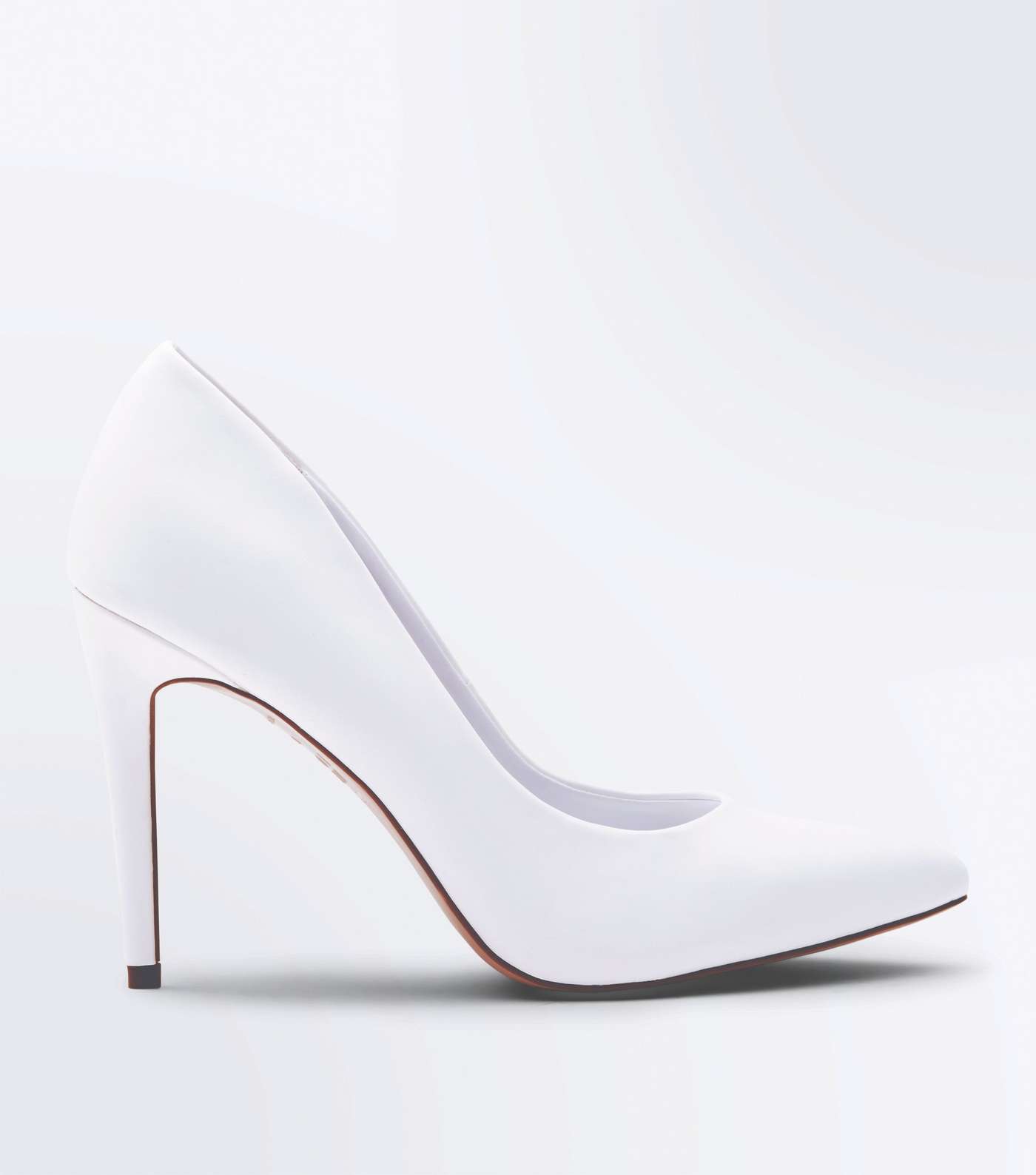 White Pointed Court Shoes 