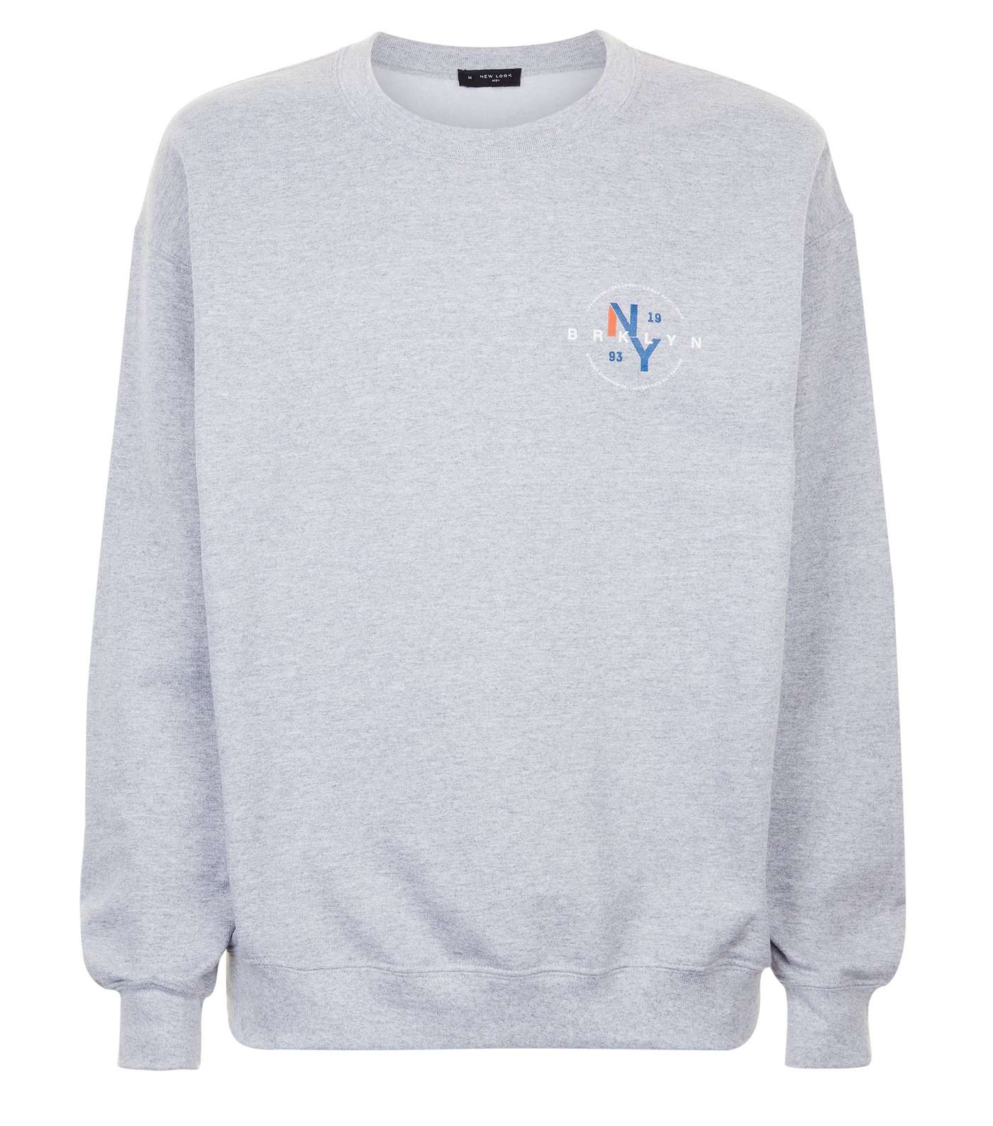 Grey Marl NY Side Print Sweatshirt Image 4