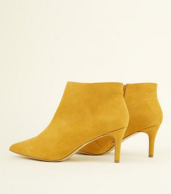 new look mustard ankle boots