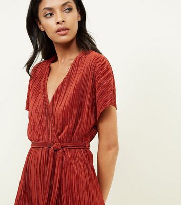new look rust jumpsuit