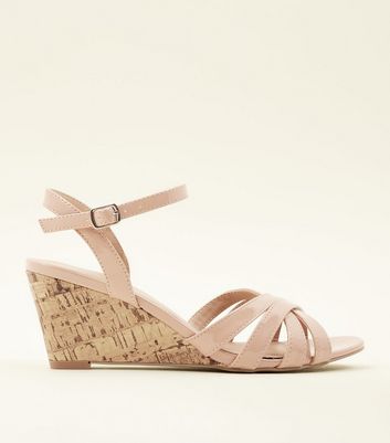 low cork wedge sandals