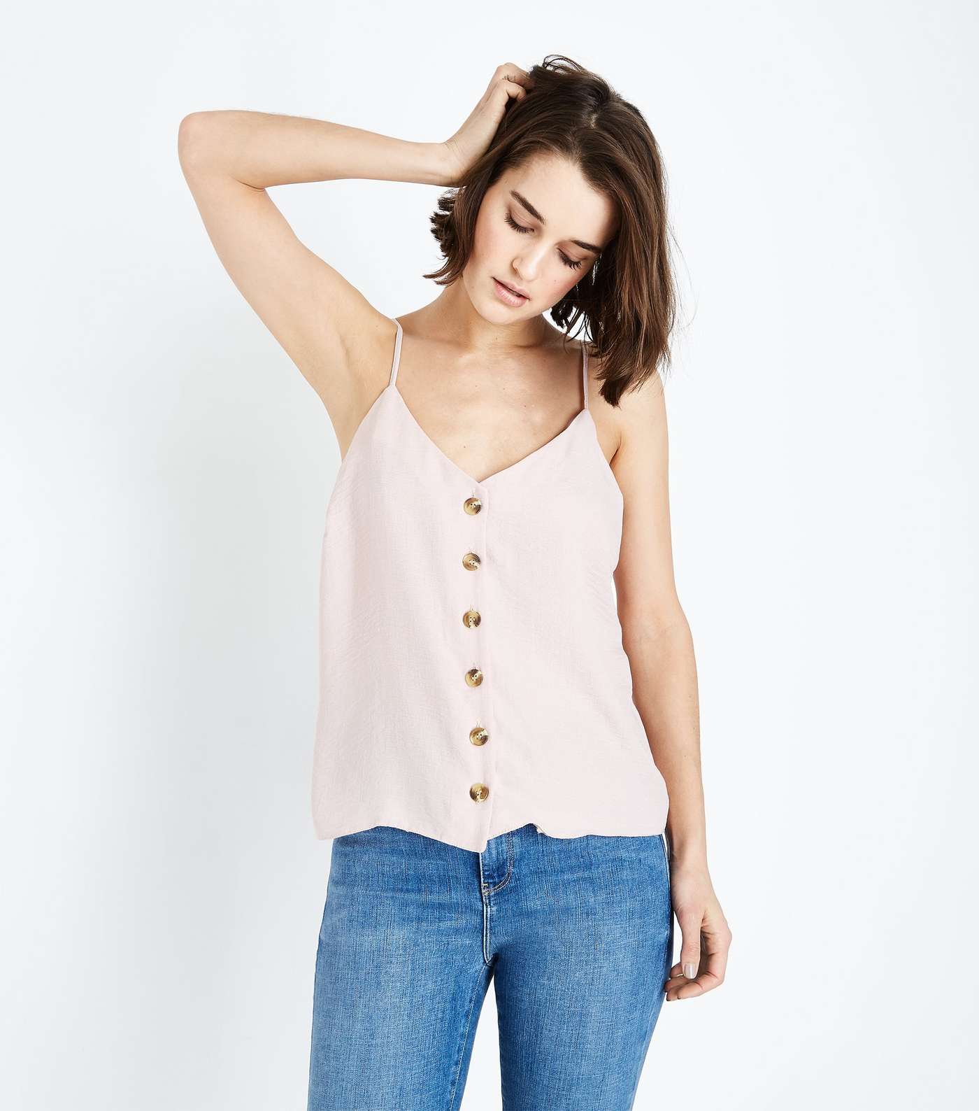 Pale Pink Button Front Cami