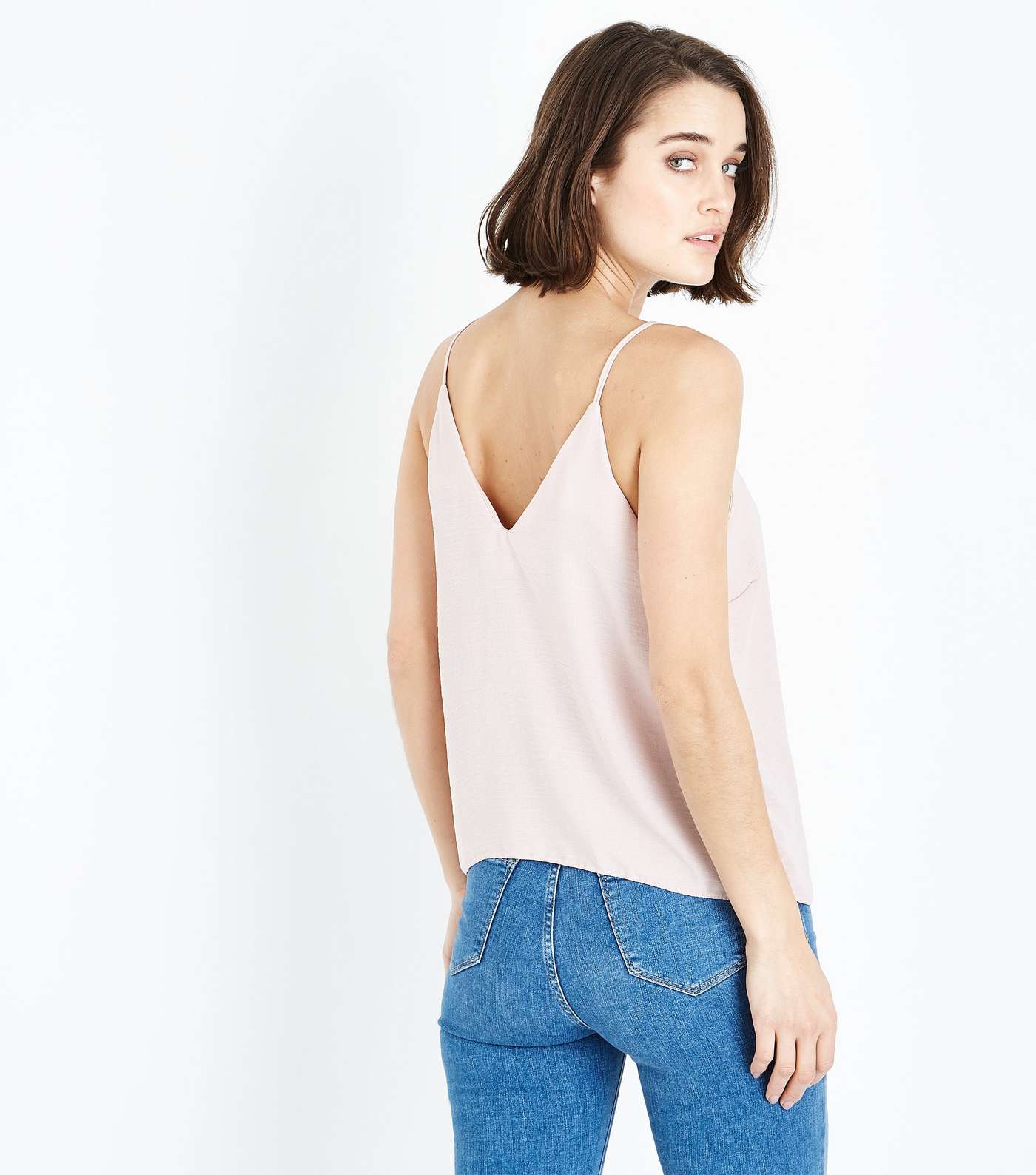 Pale Pink Button Front Cami Image 3