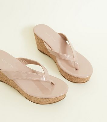 new look wedge flip flops