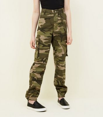 camo trousers new look