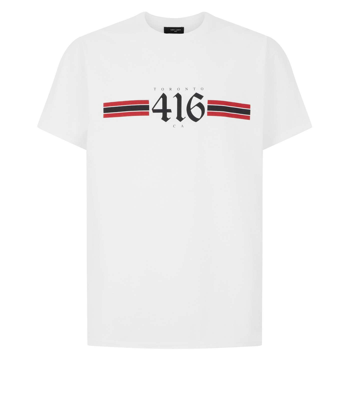 White 416 Printed Front T-Shirt Image 4