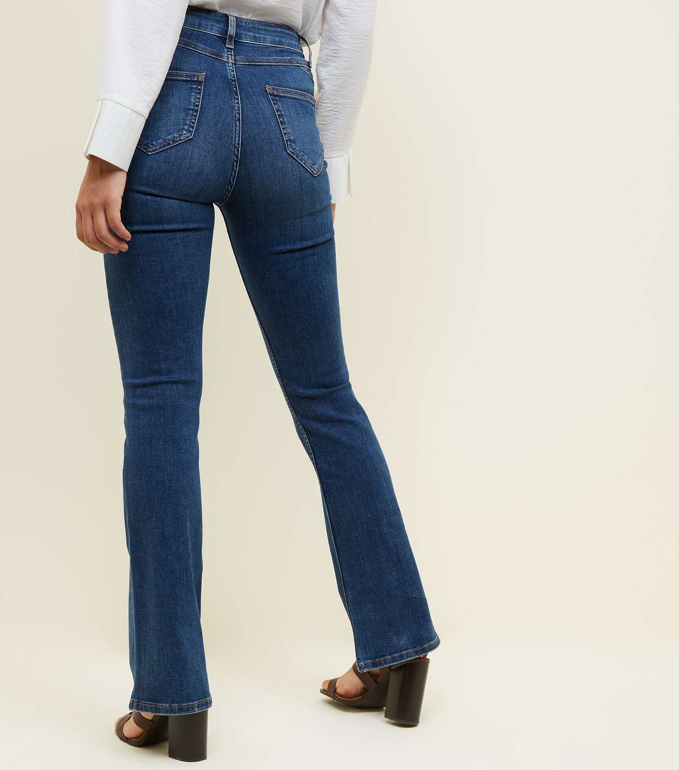 Blue Boot Cut 'Lift & Shape' Jeans Image 3