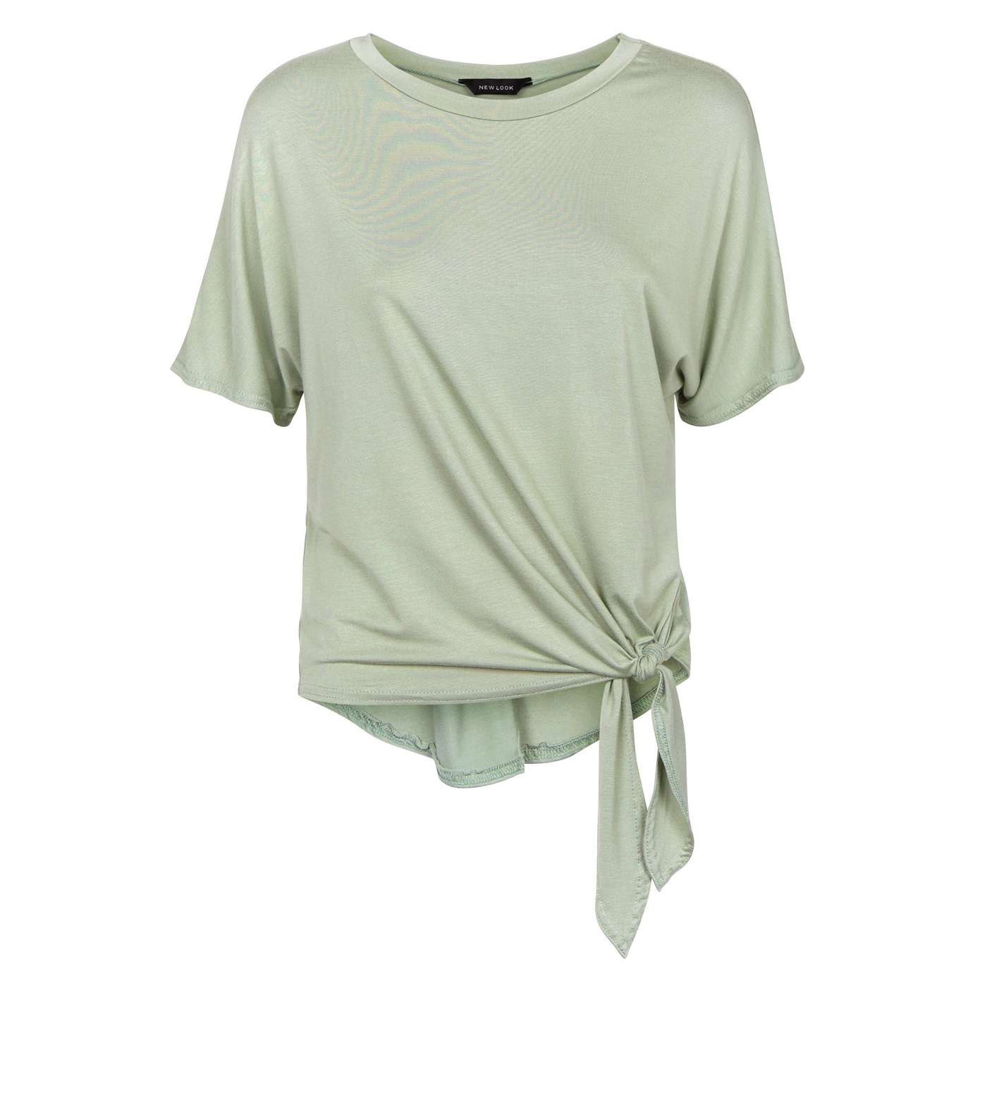 Olive Green Tie Side T-Shirt Image 4