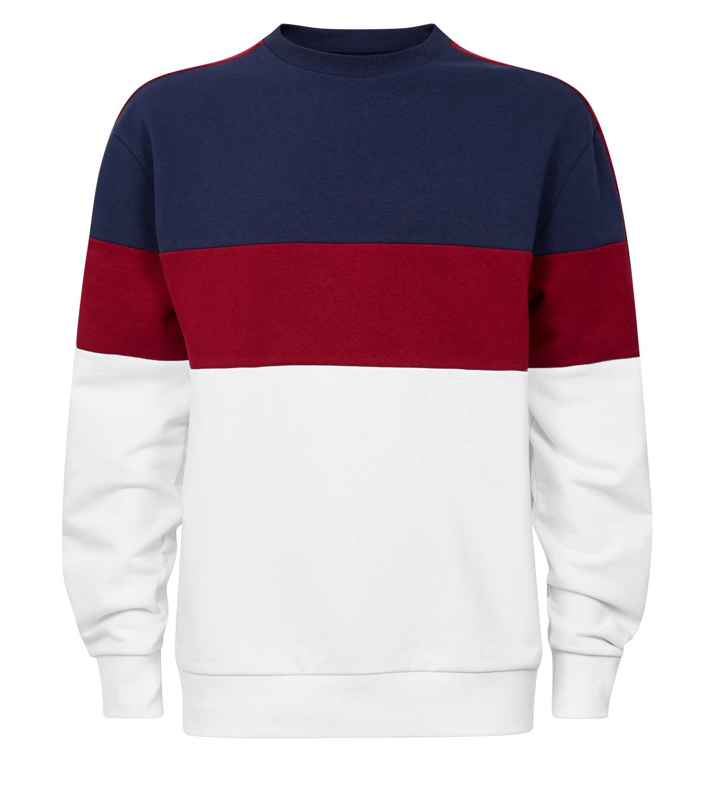 Burgundy Colour Block Sweatshirt Image 4
