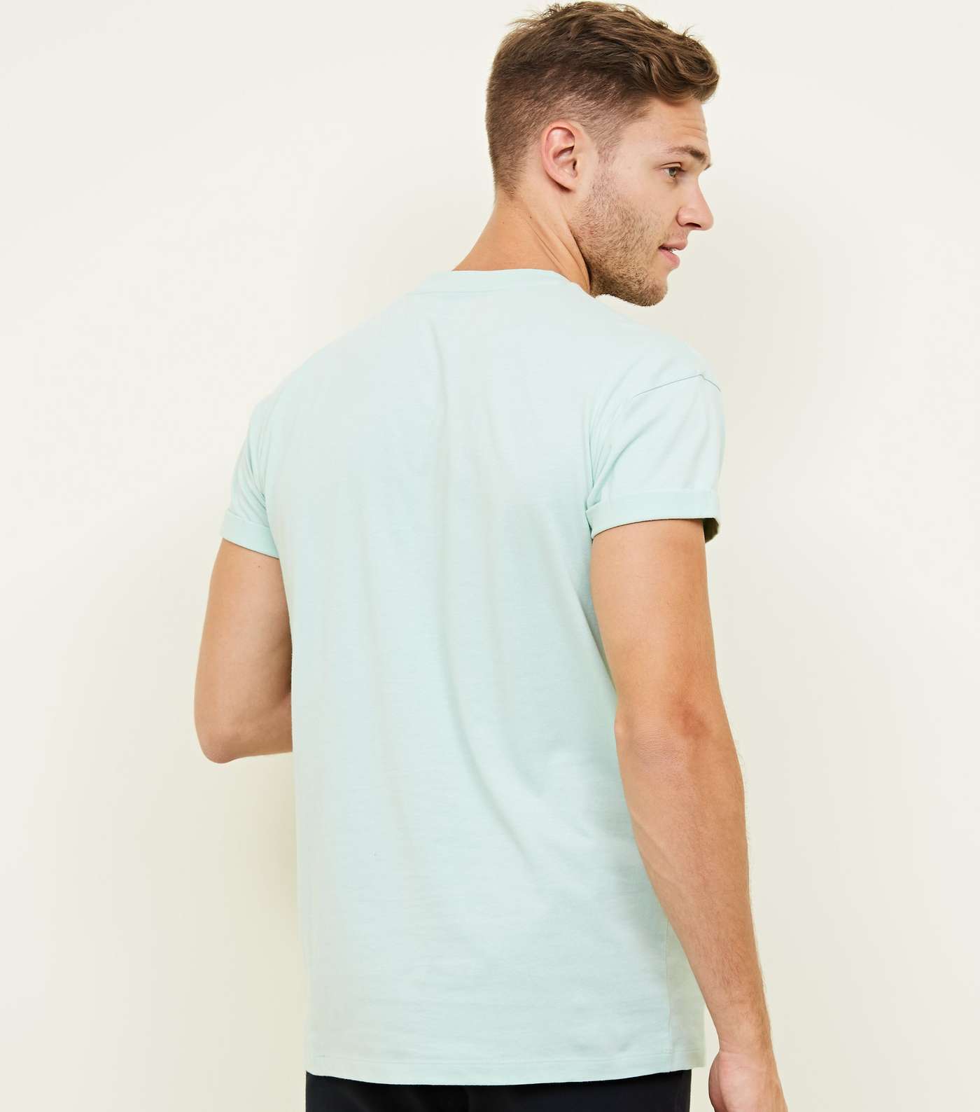 Light Green Rolled Sleeve T-Shirt Image 3