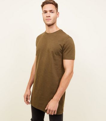 longline khaki shirt