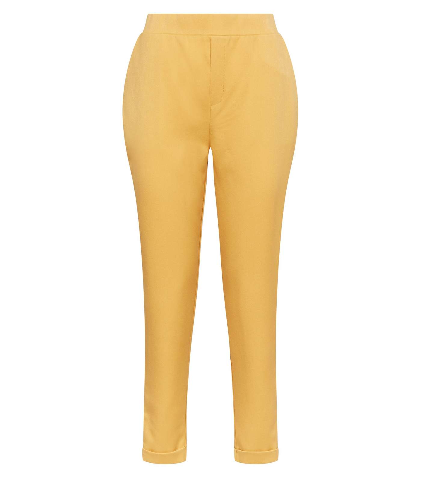 Mustard Side Stripe Slim Leg Trousers Image 4