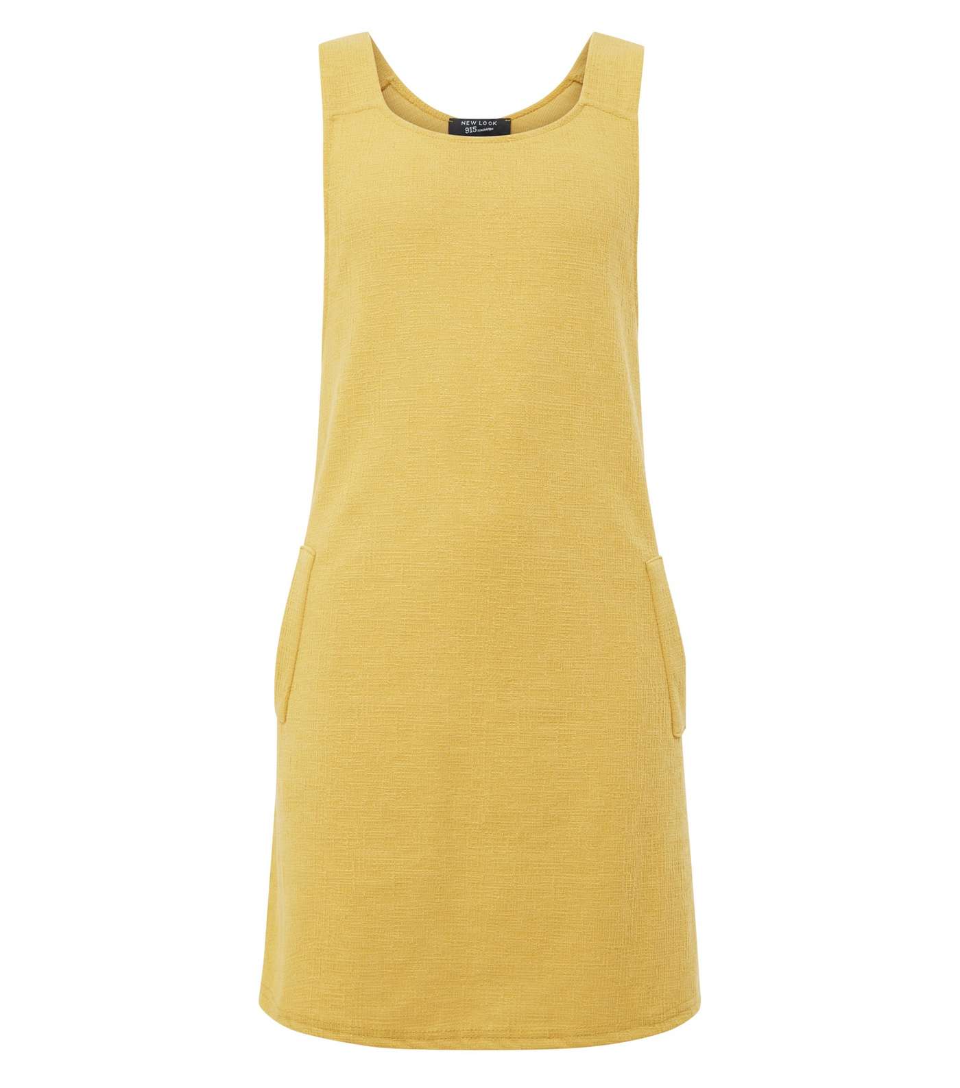 Girls Mustard Pinafore Dress Image 4