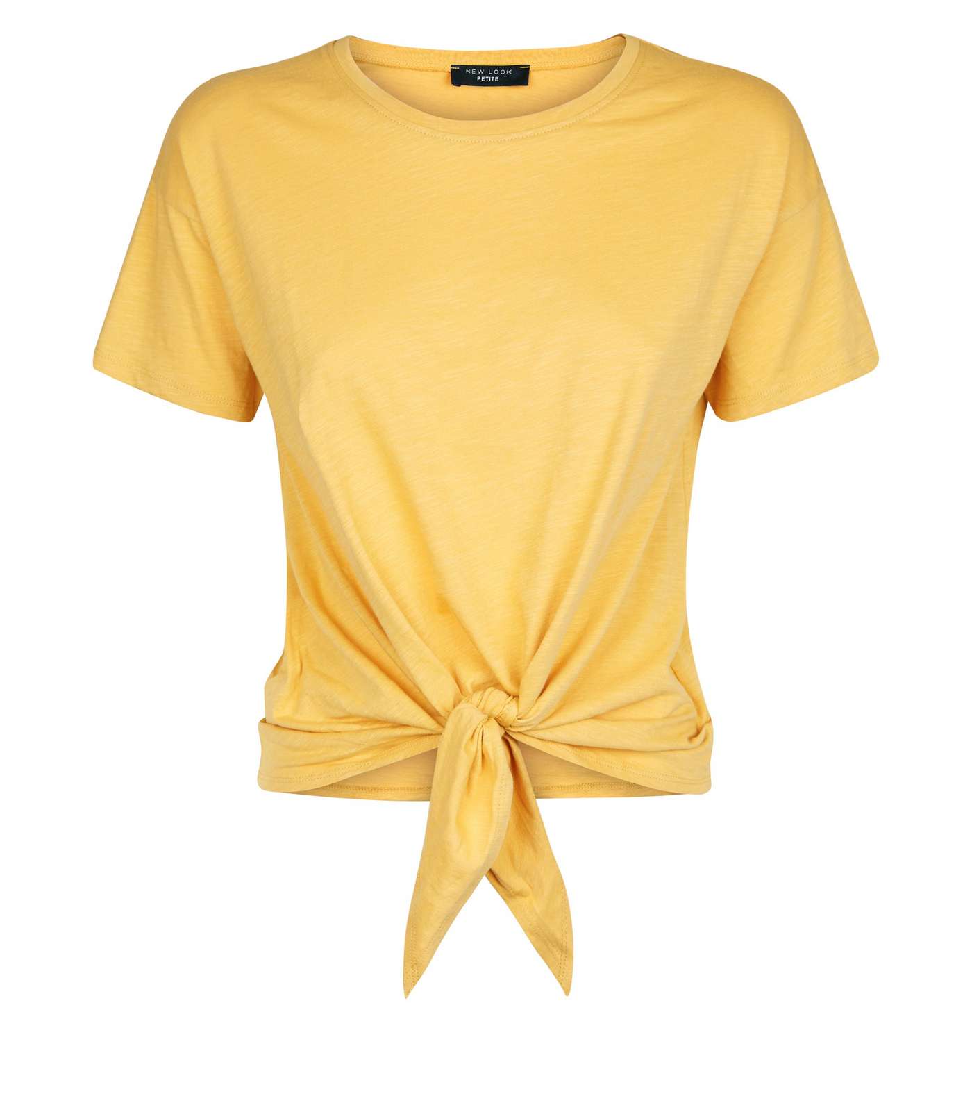 Petite Yellow Tie Front Jersey T-Shirt  Image 4