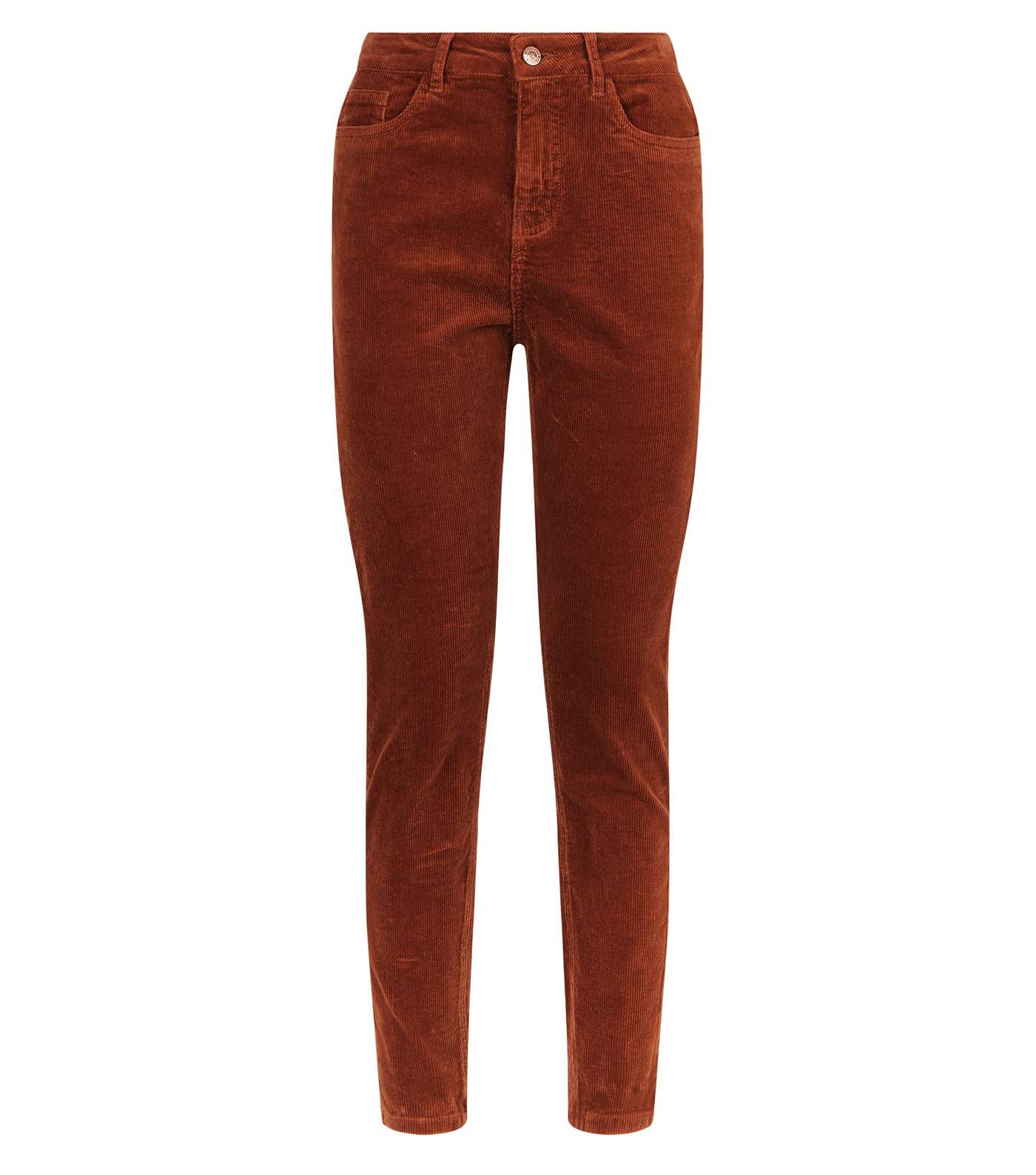 Rust Corduroy High Rise Super Skinny Dahlia Jeans  Image 4