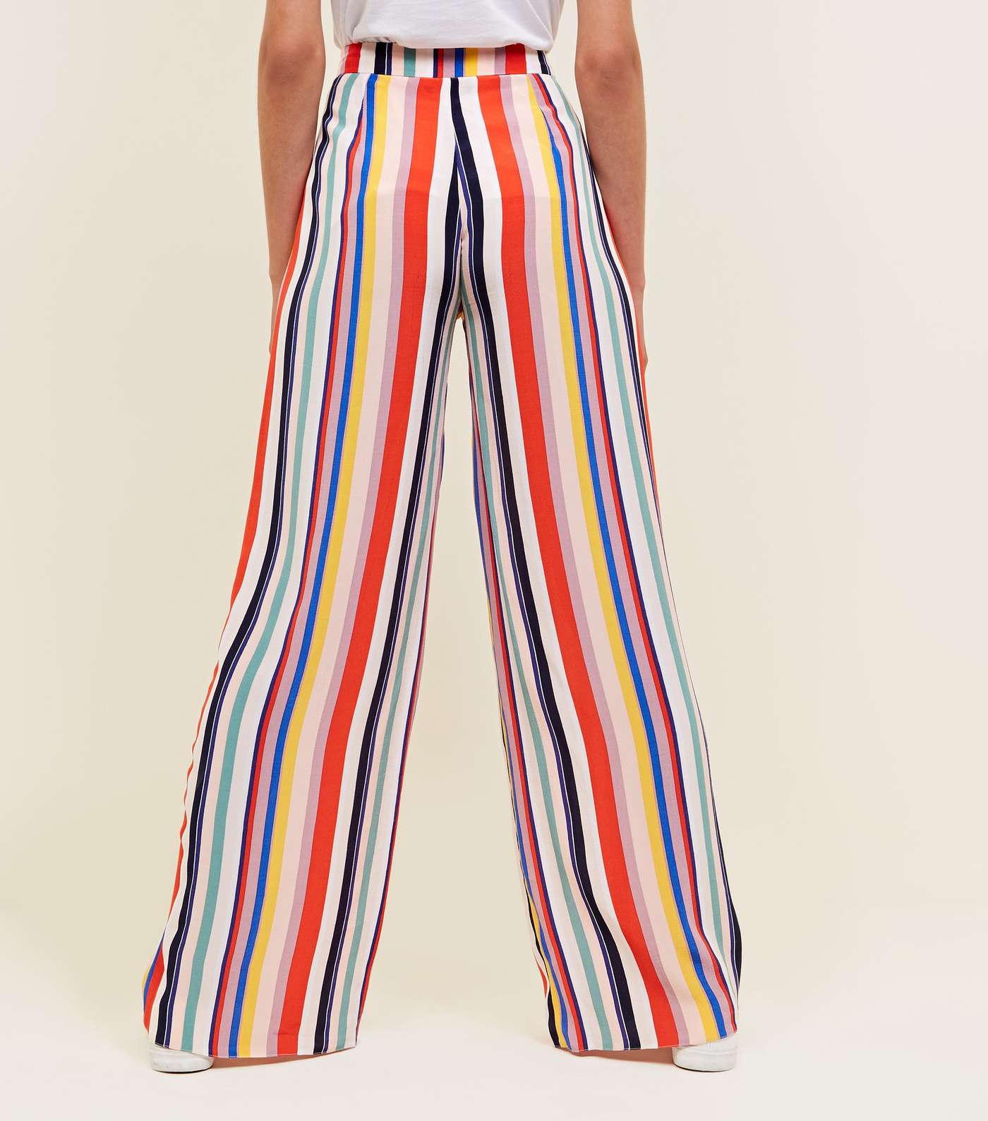Rainbow Stripe Wide Leg Trousers Image 3