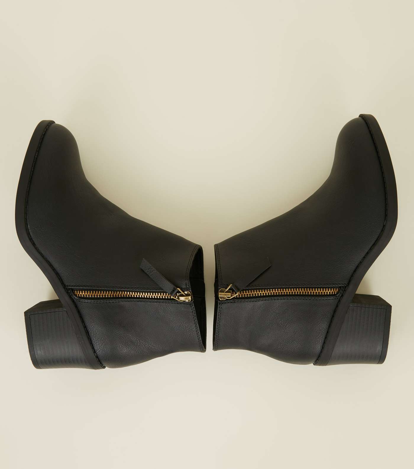 Wide Fit Black Zip Side Ankle Boots  Image 4