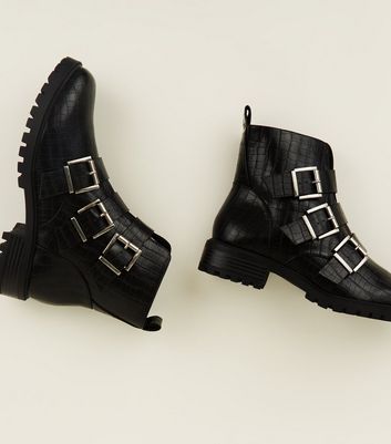 snake print boots new look