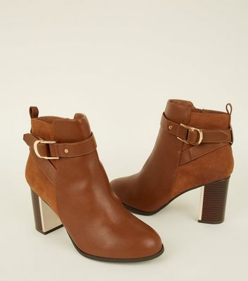 wide fit tan ankle boots