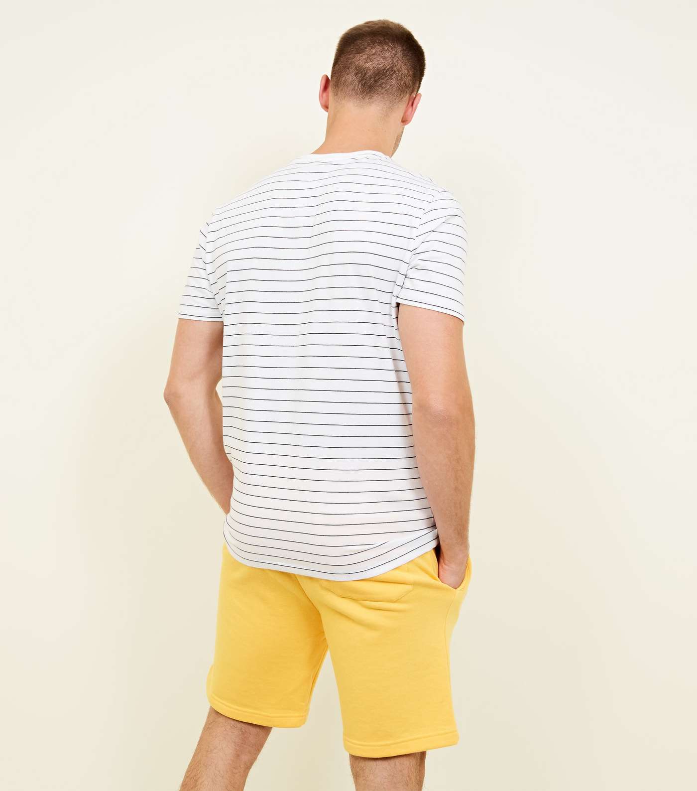 Yellow Drawstring Jersey Shorts Image 3