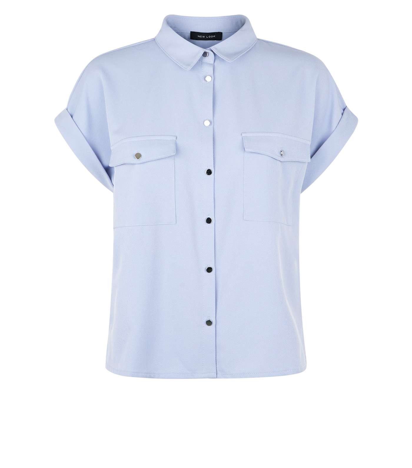 Lilac Twill Short Sleeve Utility Shirt Image 4
