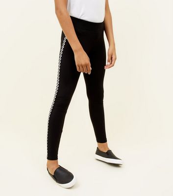 leggings with checkered stripe