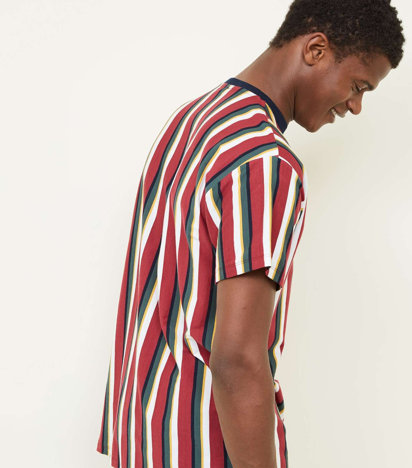Pink Vertical Stripe T-Shirt Image 3