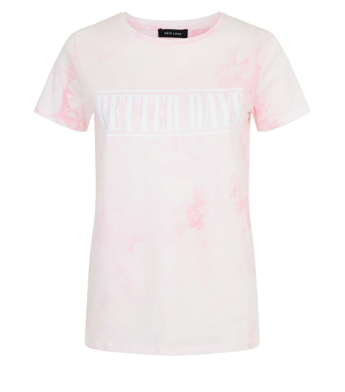 Pink Tie Dye Better Days Slogan T-Shirt Image 4