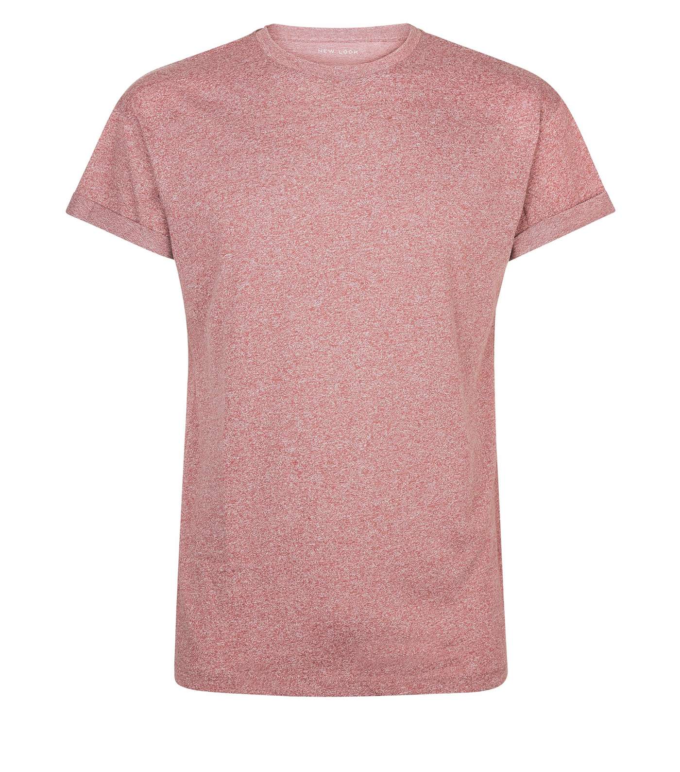 Pink Marl Rolled Sleeve T-Shirt Image 4