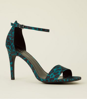 green leopard print heels