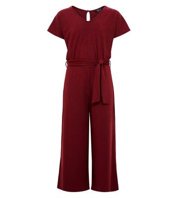 girls burgundy jumpsuit