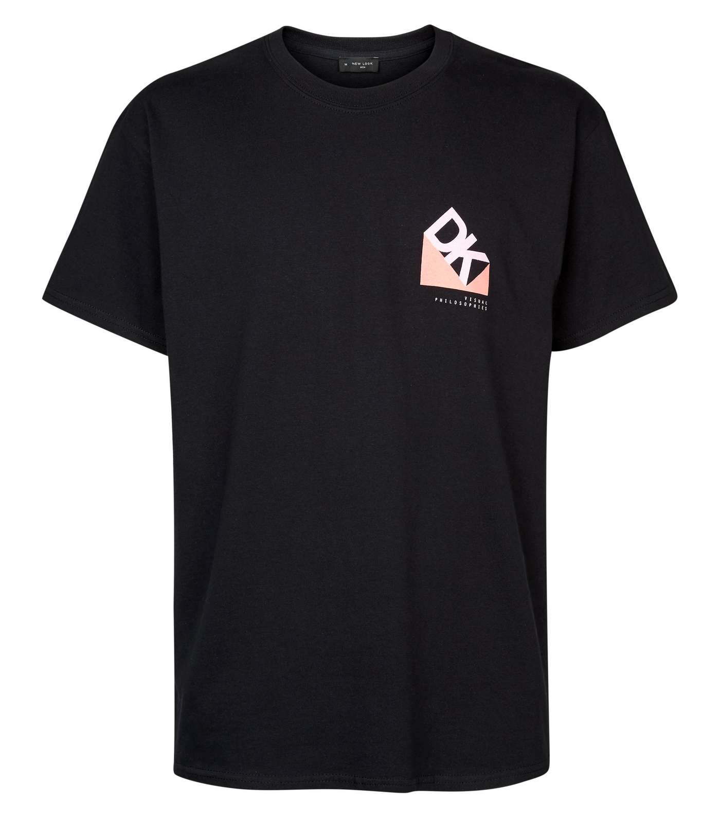 Black DK Geometric Printed Back T-Shirt Image 4