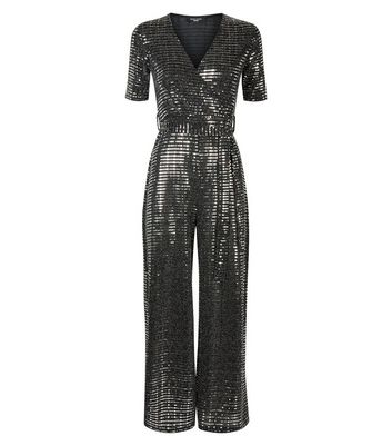 petite silver jumpsuit